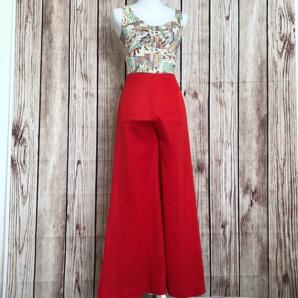 Vintage Romper with Cityscape/Car Design Top - Picture 3 of 5